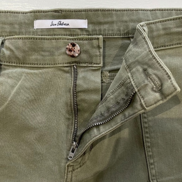 New Sam Edelman Cargo Ankle Pants Utility Crop Pant Moss Green Size 32 - Picture 12 of 16